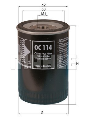 Oljefilter Knecht OC 114 KNECHT