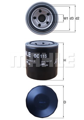 Oljefilter Knecht OC 115 KNECHT