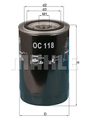 Oljefilter Knecht OC 118 KNECHT