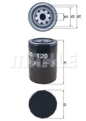 Oljefilter Knecht OC 120 KNECHT