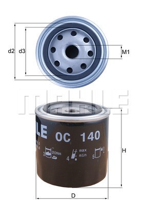 Oljefilter Knecht OC 140 KNECHT