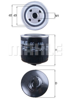 Oljefilter Knecht OC 145 KNECHT