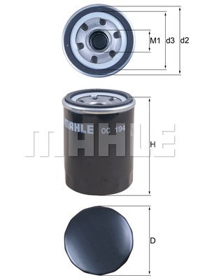 Oljefilter Knecht OC 194 KNECHT
