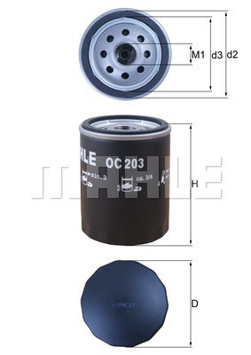 Oljefilter Knecht OC 203 KNECHT
