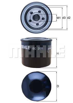 Oljefilter Knecht OC 205 KNECHT