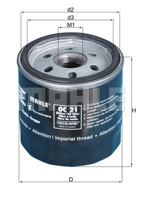 Oljefilter Knecht OC 21 OF KNECHT
