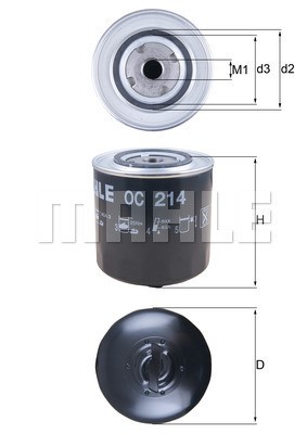 Oljefilter Knecht OC 214 KNECHT