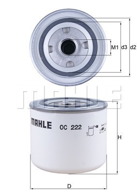 Oljefilter Knecht OC 222 KNECHT