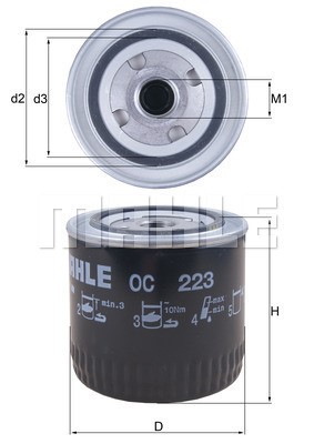 Oljefilter Knecht OC 223 KNECHT