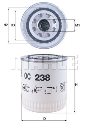 Oljefilter Knecht OC 238 KNECHT