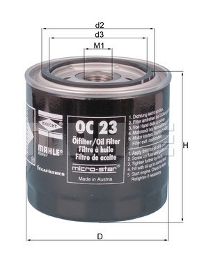 Oljefilter Knecht OC 23 KNECHT