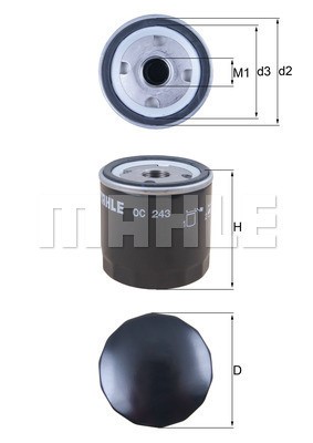Oljefilter Knecht OC 243 KNECHT