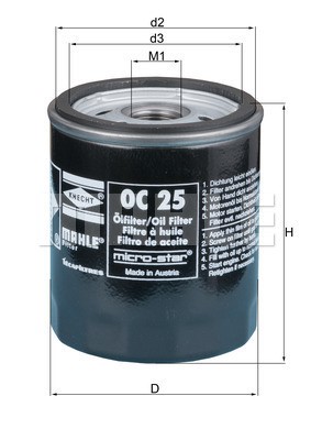 Oljefilter Knecht OC 25 KNECHT