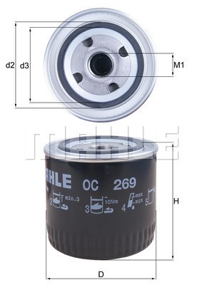 Oljefilter Knecht OC 269 KNECHT