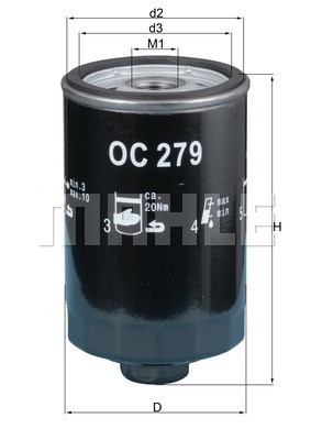 Oljefilter Knecht OC 279 KNECHT