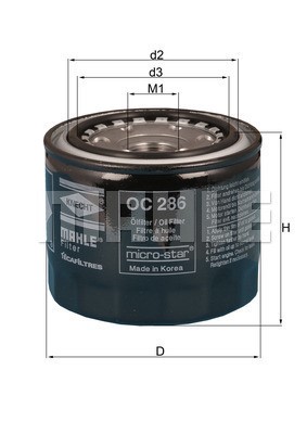 Oljefilter Knecht OC 286 KNECHT