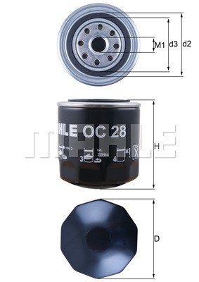 Oljefilter Knecht OC 28 KNECHT