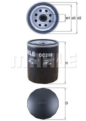 Oljefilter Knecht OC 298 KNECHT