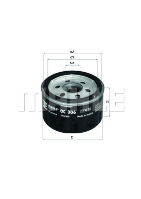 Oljefilter Knecht OC 306 KNECHT