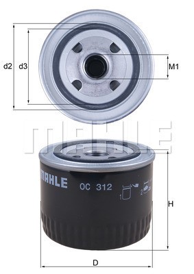 Oljefilter Knecht OC 312 KNECHT
