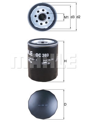 Oljefilter Knecht OC 369 KNECHT
