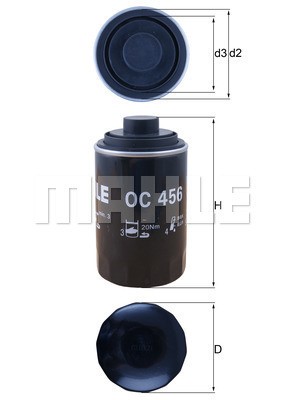 Oljefilter Knecht OC 456 KNECHT