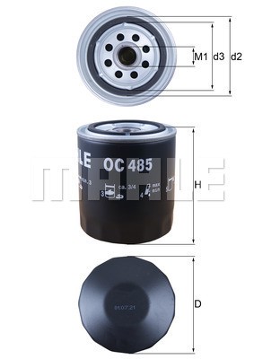 Oljefilter Knecht OC 485 KNECHT