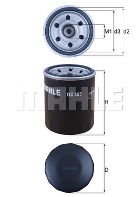 Oljefilter Knecht OC 495 KNECHT