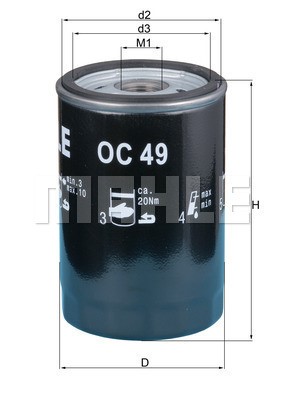 Oljefilter Knecht OC 49 KNECHT