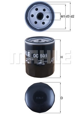 Oljefilter Knecht OC 501 KNECHT