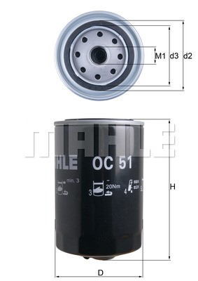 Oljefilter Knecht OC 51 KNECHT