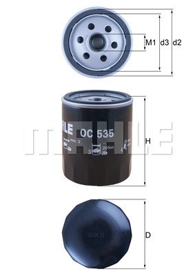 Oljefilter Knecht OC 535 KNECHT