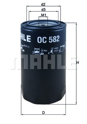 Oljefilter Knecht OC 582 KNECHT