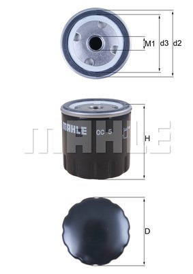 Oljefilter Knecht OC 5 KNECHT