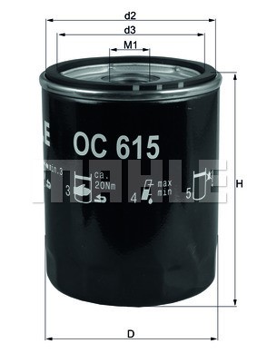 Oljefilter Knecht OC 615 KNECHT