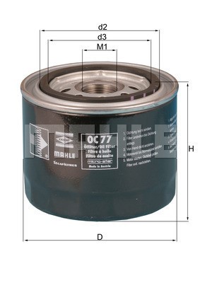 Oljefilter Knecht OC 77 KNECHT