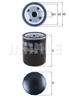 Oljefilter Knecht OC 93 KNECHT