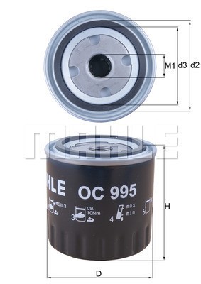 Oljefilter Knecht OC 995 KNECHT