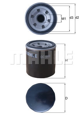 Oljefilter Knecht OC 996 KNECHT