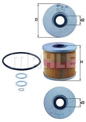 Oljefilter Knecht OX 122D KNECHT