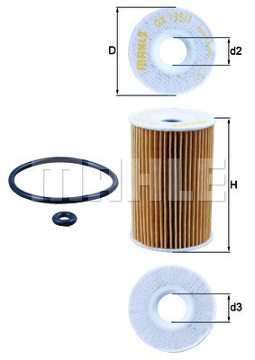 Oljefilter Knecht OX 135/1D KNECHT