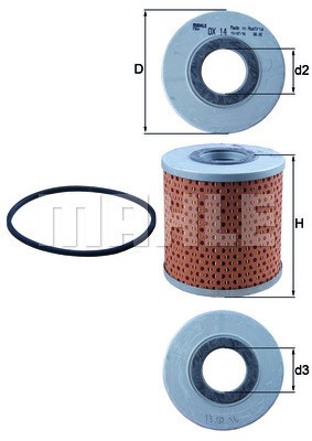 Oljefilter Knecht OX 14D KNECHT