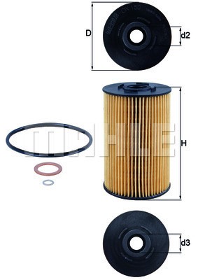 Oljefilter Knecht OX 150D KNECHT