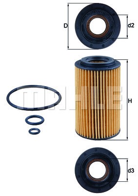 Oljefilter Knecht OX 153/7D1 KNECHT