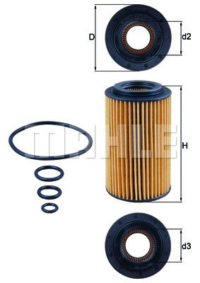 Oljefilter Knecht OX 153/7D KNECHT