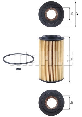 Oljefilter Knecht OX 153D1 KNECHT
