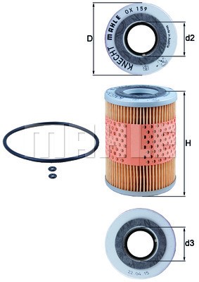 Oljefilter Knecht OX 159D KNECHT
