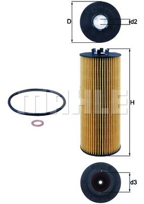 Oljefilter Knecht OX 164D KNECHT