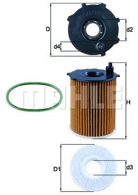 Oljefilter Knecht OX 171/2D1 KNECHT