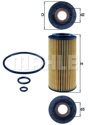 Oljefilter Knecht OX 179D KNECHT